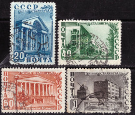 СРСР - СССР - ^/--/^ СССР. Восстановление Сталинграда  (серия) 1950 г. ^_^^^ СРСР. Відновлення Сталінграда (серія) 1950 - фото фото фото