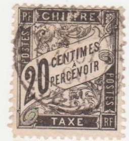 Франція Франция ^/--/^ Франция  (  Доплатные )  1881  г. № 18 гашеная ^_^^^ 1881 р. No 18 гашена - фото фото фото