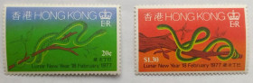 Інші країни Другие страны ^/--/^ Гонконг 1977 Год Змеи, гороскоп, MNH  (КЦ=6 евро) ^_^^^ Гонконг 1977 Рік Змії, гороскоп, MNH (КЦ = 6 євро) - фото фото фото