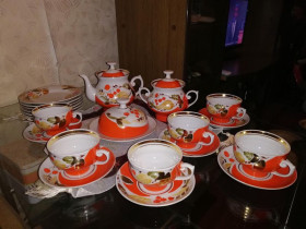Кухонне начиння, посуд, столове срібло Кухонная утварь, посуда, столовое серебро ^/--/^ Новый чайный фарфоровый сервиз Довбыш ^_^^^ Новий чайний порцеляновий сервіз Довбиш - фото фото фото