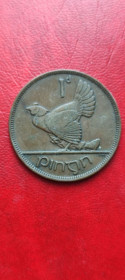 Ірландія Ирландия ^/--/^ 1 пенни монета 1928 года Ирландия курица и лира/ медь bs /--/ 957 ^_^^^ 1 пенні монета 1928 Ірландія курка і ліра / мідь bs /--/ 957 - фото фото фото