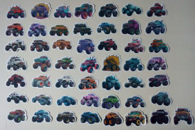 Інше Другое ^/--/^ Наклейки грузовиков Monster Truck, 50 штук  (новые) ^_^^^ Наклейки вантажівок Monster Truck, 50 штук (нові) - фото фото фото