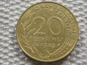 Франція Франция ^/--/^ Франция 20 сантимов 1989 года 3724 ^_^^^ Франція 20 сантимів 1989 3724 - фото фото фото