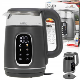 Електрочайники Электрочайники ^/--/^ Електрочайник Adler AD 1305 grey —1,7 л, 2200 Вт ^_^^^ Электрочайник Adler AD 1305 grey — 1,7 л, 2200 Вт, нержавеющая сталь - фото фото фото