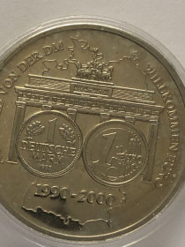 Європа Европа ^/--/^ Медаль «50 років Федеративній Республіці Німеччина / 10 років Німецького валютного союзу» ^_^^^ Медаль «50 лет Федеративной Республике Германия / 10 лет Германского валютного союза» - фото фото фото