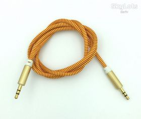 Кабелі Кабели ^/--/^ Кабель AUX A-002 плетенный круглый Orange(тех. упаковка) ^_^^^ Кабель AUX A-002 плетений круглий Orange (тих. упаковка) - фото фото фото