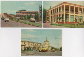 СРСР СССР ^/--/^ ЗАПОРІЖЖЯ - ЗАПОРОЖЬЕ = ПРОСПЕКТ ЛЕНИНА - РЕЧНОЙ ВОКЗАЛ = 3 открытки 1969 г. = чистые ^_^^^ ЗАПОРОЖЬЕ - ПРОСПЕКТ ЛЕНИНА - РЕЧНОЙ ВОКЗАЛ = 3 открытки 1969 г. = чистые - фото фото фото