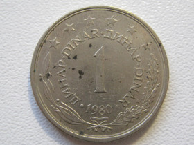 Югославія Югославия ^/--/^ Югославия 1 динар 1980 года #920 ^_^^^ Югославія 1 динар 1980 року #920 - фото фото фото