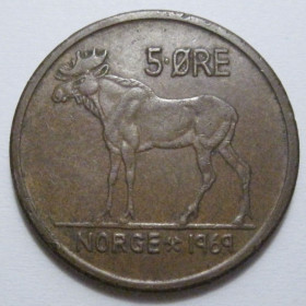Норвегія Норвегия ^/--/^ Норвегія 5 ере 1969 року 41519 ^_^^^ Норвегия 5 эре 1969 года 41519 - фото фото фото