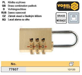 Інше Другое ^/--/^ Замок навесной кодовый латунь l /--/ 25 мм VOREL-77607 ^_^^^ Замок навісної Польща кодовий латунь l /--/ 25 мм VOREL-77607 - фото фото фото