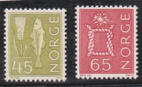 Скандинавія Скандинавия ^/--/^ Норвегия 1968 г.№ 582‑583 ** серия ^_^^^ Норвегія 1968 р. No 582‐583 ** серія - фото фото фото