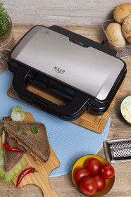 Тостери Тостеры ^/--/^ Бутербродница ADLER AD 3043 XXL 1300 Вт ^_^^^ Бутербродниця ADLER AD 3043 XXL 1300 Вт - фото фото фото