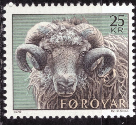 Фауна Фауна ^/--/^ Фарерские о-ва. Фарерский баран  (серия)** 1979 г. ^_^^^ Фарерські о-ви. Фарерський баран (серія) 1979 - фото фото фото