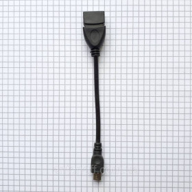Зарядні пристрої Зарядные устройства ^/--/^ Micro USB OTG кабель адаптер перехідник 0.1 /--/ м Чорний ^_^^^ Micro USB OTG кабель адаптер переходник 0.1 /--/ м черный - фото фото фото