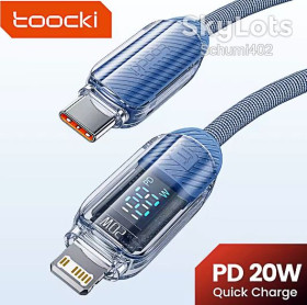 Кабелі Кабели ^/--/^ Кабель Toocki 20 /--/ W Type-C/Lighting 1 метр чорний ^_^^^ Кабель Toocki 20 /--/ W Type-C/Lighting 1 метр черный - фото фото фото