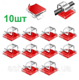Кабелі, адаптери Кабели, адаптеры ^/--/^ Кріплення, тримач, фіксатор, кабелю, самоклеючий, прозорий, 10 штук ^_^^^ Крепление, держатель, фиксатор, кабеля, самоклеющий, прозрачный, 10 штук - фото фото фото