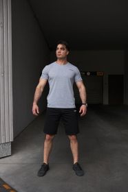 Шорти Шорты ^/--/^ Комплект мужской Reebok: футболка серая + шорты черные ^_^^^ Футболка сіра + шорти чорні - фото фото фото