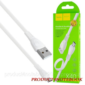 Кабелі Кабели ^/--/^ Кабель HOCO X /--/ 40 USB to Micro 2.4 /--/ A, 1 /--/ m, TPE, TPE connectors, White - фото фото фото