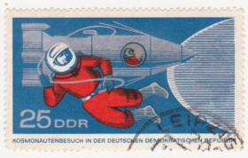 НДР, ФРН ГДР, ФРГ ^/--/^ ГДР 1965 г. № 881 гашеная ^_^^^ НДР 1965 р. No 881 гашена - фото фото фото