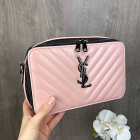 Сумки Сумки ^/--/^ Якісна жіноча невелика сумка, клатч YSL чорна екошкіра, стильна сумка через плече Пудровий ^_^^^ Качественная женская небольшая сумка, клатч YSL черная экокожа, стильная сумка через плечо Пудровой - фото фото фото