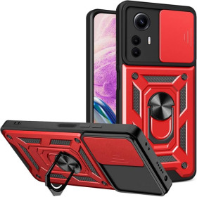 Чохли, бампера Чехлы, бампера ^/--/^ Чохол Fiji Camera Defence для Xiaomi Redmi Note 12 /--/ S бампер із захистом камери та підставкою Red ^_^^^ Чехол Fiji Camera Defence для Xiaomi Redmi Note 12 /--/ S бампер с защитой камеры и подставкой Red - фото фото фото