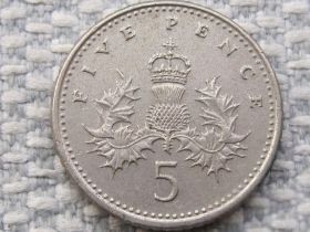 Єлизавета II (після ) Елизавета II (после ) ^/--/^ Великобритания 5 пенсов 1990 года #2074 ^_^^^ Велика Британія 5 пенсів 1990 року #2074 - фото фото фото