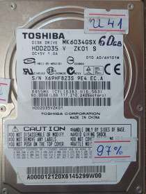 Жорсткі диски Жесткие диски ^/--/^ Жорсткий диск 2.5&amp;quot; HDD Toshiba 60 /--/ GB SATA  (MK /--/ 6034 /--/ GSX) Б/В • Здоров&amp;apos;я 97% код.И /--/ 41 ^_^^^ Жорсткий диск 2.5&amp;quot; HDD Toshiba 60 /--/ GB SATA (MK /--/ 6034 /--/ GSX) Б/В • Здоров&amp;apos;я 97% код.І41 - фото фото фото