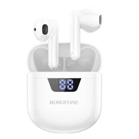 Навушники, гарнітури Наушники, гарнитуры ^/--/^ Навушники Bluetooth бездротові Borofone BW /--/ 05 з мікрофоном та дисплеєм White ^_^^^ Наушники Bluetooth беспроводные Borofone BW /--/ 05 с микрофоном и дисплеем White - фото фото фото