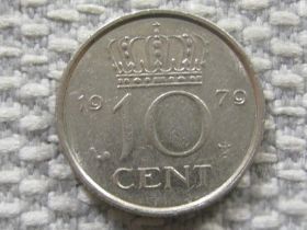 Нідерланди Нидерланды ^/--/^ Нидерланды 10 центов 1979 года #3969 ^_^^^ Нідерланди 10 центів 1979 року #3969 - фото фото фото