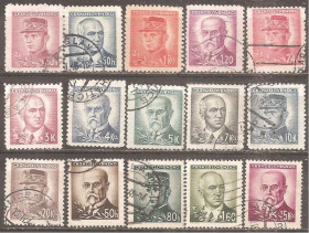 Чехословаччина Чехословакия ^/--/^ Чехословакия 1945-47 Sc.293-294 /--/ А,295 /--/ А-304 гаш. н/серия 15 из 16 ^_^^^ Чехословаччина 1945-47 Sc.293-294 /--/ А,295 /--/ А-304 гаш. н/серія 15 з 16 - фото фото фото