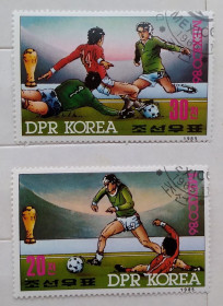 Спорт Спорт ^/--/^ Северная Корея 1985 г - Чемпионат мира по футболу, Мексика, 2 шт ^_^^^ Північна Корея 1985 р - Чемпіонат світу з футболу, Мексика, 2 шт - фото фото фото