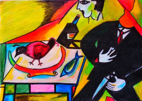 Картини, Гравюри, Живопис та Графіка Картины, Гравюры, Живопись и Графика ^/--/^ копии картинок Марка Шагала. бумага цвет.карандаш 20*15 /--/ см ^_^^^ копії картинок Марка Шагала. папір колір.карандаш 20*15 /--/ см - фото фото фото