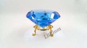 Статуетки, Скульптури, Фігурки, Фарфор Статуэтки, Скульптуры, Фигурки, Фарфор ^/--/^ Кристалл хрустальный лазурный с подставкой   (8 см) ^_^^^ Кристал кришталевий блакитний з підставкою (8 см) - фото фото фото