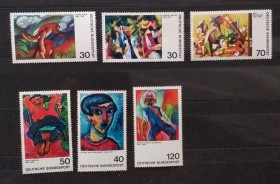 Мистецтво Искусство ^/--/^ Германия 1974 г - Картины немецких экспрессионистов, негаш ^_^^^ 1974 — Картини німецьких експресіоністів, негаш - фото фото фото