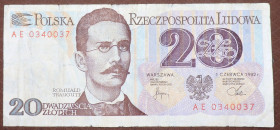 Польща Польша ^/--/^ Польша Польща 20 злотих 1982 ^_^^^ Польша 20 злотых 1982 - фото фото фото