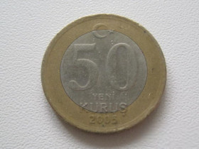Туреччина Турция ^/--/^ Турция 50 новых куруш 2005 года 26082 ^_^^^ Туреччина 50 нових куруш 2005 року 26082 - фото фото фото