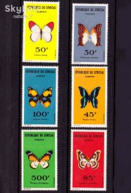 Фауна Фауна ^/--/^ Фауна . Сенегал 1963 г MNH - бабочки ^_^^^ Сенегал 1963 MNH - метелика - фото фото фото