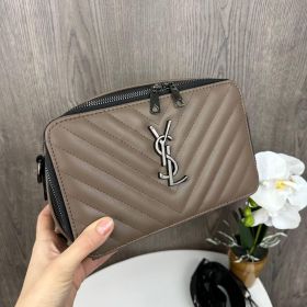 Сумки Сумки ^/--/^ Якісна жіноча невелика сумка, клатч YSL чорна екошкіра, стильна сумка через плече Кавовий - фото фото фото