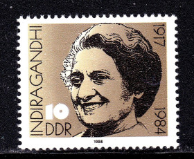 НДР, ФРН ГДР, ФРГ ^/--/^ Германия  ГДР / DDR 1983 г MNH - личности - Индира Ганди ^_^^^ Німеччина НДР / DDR 1983 MNH - особистості - Індіра Ганді - фото фото фото