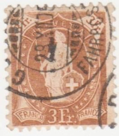 Швейцарія Швейцария ^/--/^ Швейцария 1905  г. № 77 гашеная ^_^^^ Швейцарія 1905 р. No 77 гашена - фото фото фото