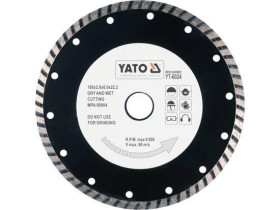 Інші інструменти Другие инструменты ^/--/^ Диск алмазный турбо TURBO -180 /--/ x /--/ 8,0 /--/ x /--/ 22,2 /--/ мм H-2,8 /--/ мм YATO YT-6024 ^_^^^ Диск алмазний турбо TURBO -180 /--/ x /--/ 8,0 /--/ x /--/ 22,2 /--/ мм H-2,8 /--/ мм YATO YT-6024 - фото фото фото