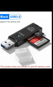 Кардрідери Кардридеры ^/--/^ Кардридер 2-в-1, USB 3.0, для карт Micro SD, TF. ^_^^^ Кардрідер 2-в-1, USB 3.0, для карт Micro SD, TF. - фото фото фото