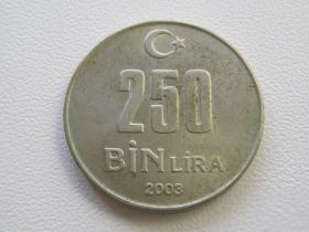 Туреччина Турция ^/--/^ Турция 250000 лир 2003 года #15604 ^_^^^ Туреччина 250000 лір 2003 року #15604 - фото фото фото