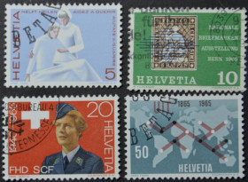 Інше Другое ^/--/^ Швейцария Медицина, Марка на марке, Телекоммуникации ITU UIT 1965 ^_^^^ Швейцарія Медицина, Марка на марці, Телекомунікації ITU UIT 1965 - фото фото фото