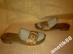 Шльопанці Шлепанцы ^/--/^ ШЛЁПАНЦЫ = CLARKS = НАТ.КОЖА+НАТ.ДЕРЕВО ИТАЛИЯ 41 /--/ р ^_^^^ ШЛЕПАНЦІ = CLARKS = НАТ. Шкіра+нат. Дерево Італія 41 /--/ р - фото фото фото