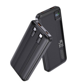 Зовнішні акумулятори (Power Bank) Внешние аккумуляторы (Power Bank) ^/--/^ Power bank WUW Y /--/ 139 10000 mAh зі швидкою зарядкою, дисплеєм та вбудованими кабелями Black ^_^^^ Power bank WUW Y /--/ 139 10000 mAh со быстрой зарядкой, дисплеем и встроенными кабелями Black - фото фото фото