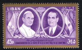 Ліван Ливан ^/--/^ Ливан  (1965) Визит Папы Павла в Ливан ^_^^^ Ліван (1965) Візит Папи Павла до Лівану - фото фото фото
