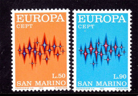 Малі Держави Європи Малые Государства Европы ^/--/^ Сан Марино  1972  г  MNH - EUROPA CEPT - ^_^^^ Сан Марино 1972 MNH - EUROPA CEPT - фото фото фото
