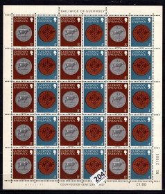 Інше Другое ^/--/^ Гернси Корова Монеты Нумизматика 1979 Лист ^_^^^ Гернсі Корова Монети Нумізматика 1979 Ліст - фото фото фото
