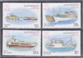 Марки Австралії та Океанії Марки Австралии и Океании ^/--/^ Кирибати 1984 КОРАБЛИ СУДА ПАРОМЫ БУКСИРЫ ФЛОТ МОРСКОЙ ТРАНСПОРТ Mi /--/ 439-442** MNH Є5 SW 118-121 $4.23 ^_^^^ Кирибаты 1984 КОРАБЛИ СУДА ПАРОМЫ БУКСИРЫ ФЛОТ МОРСКОЙ ТРАНСПОРТ Mi /--/ 439-442** MNH Е /--/ 5 SW 118-121 $4.23 - фото фото фото
